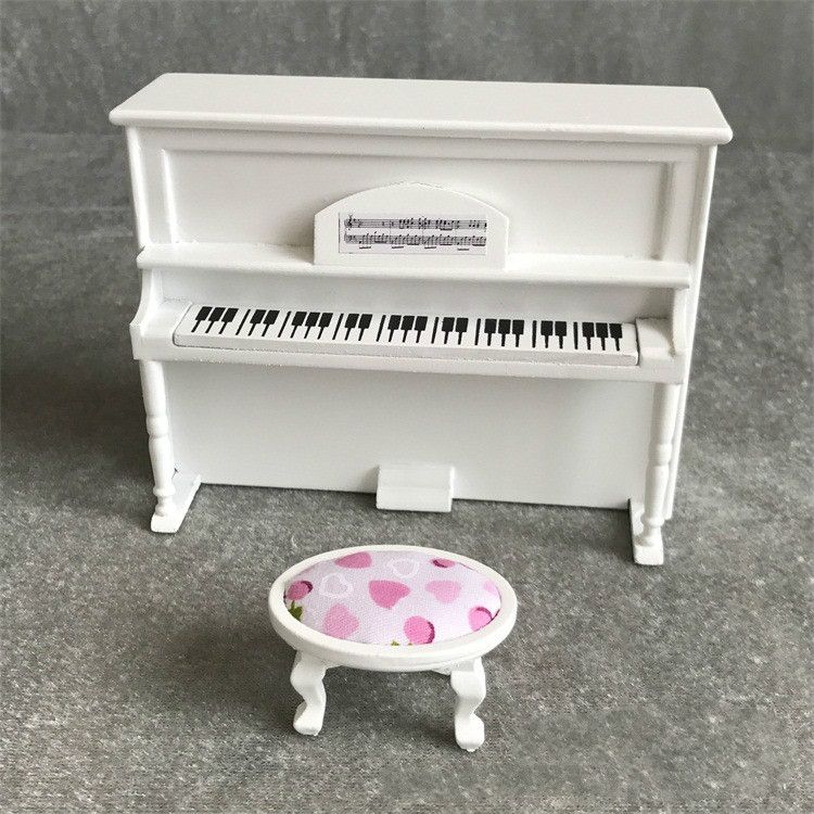1:12 Mini House Toy Simulatio Piano And Bench