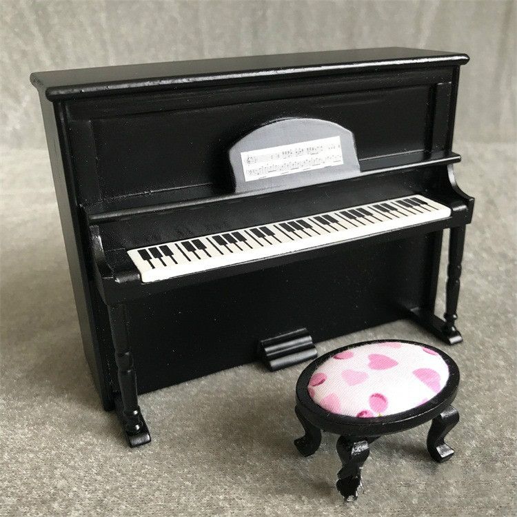 1:12 Mini House Toy Simulatio Piano And Bench