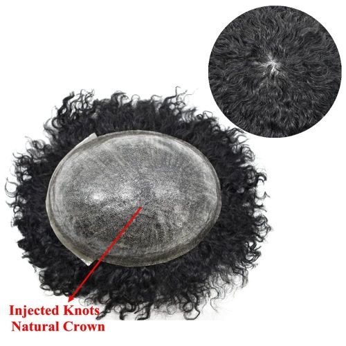 Afro Toupee For Black Men Wavy Mens Kinky Curly African