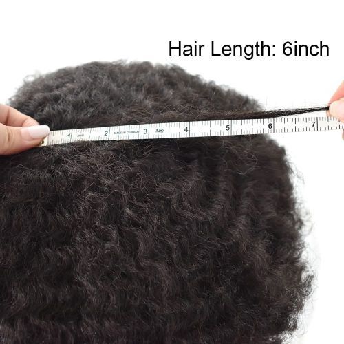 Afro Toupee For Black Men Wavy Mens Kinky Curly African