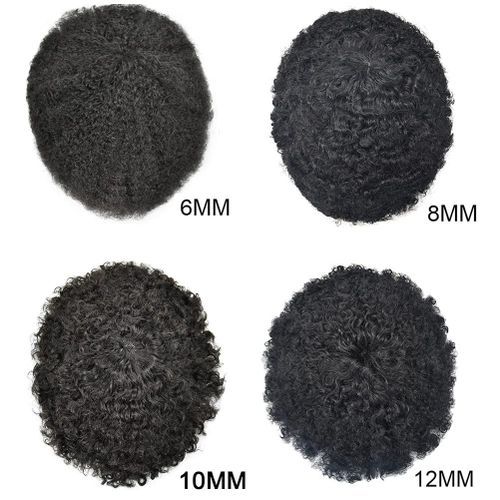 Afro Toupee For Black Men Wavy Mens Kinky Curly African
