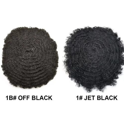 Afro Toupee For Black Men Wavy Mens Kinky Curly African