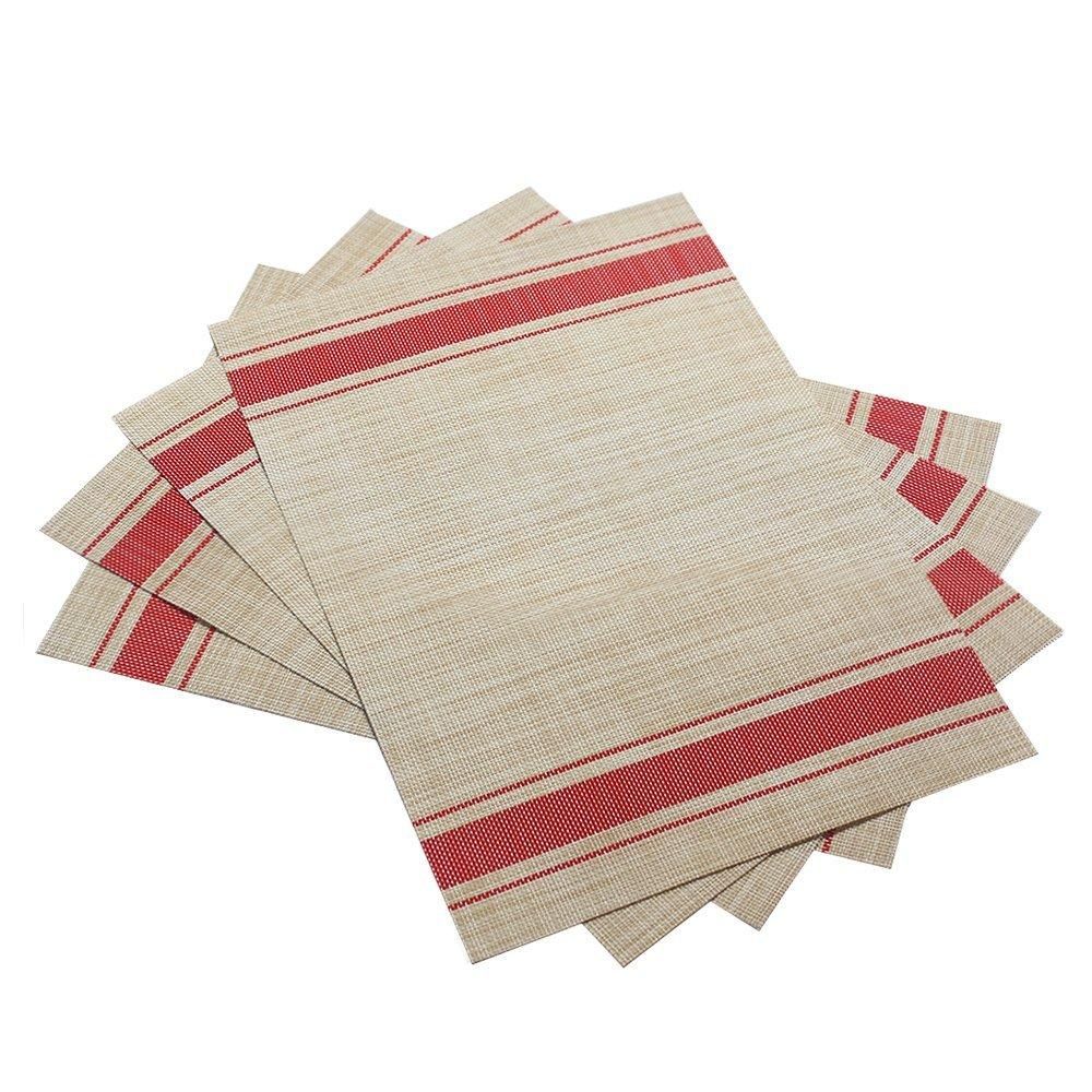 Pmats PVC Table Mats Woven Vinyl Pmats Set of
