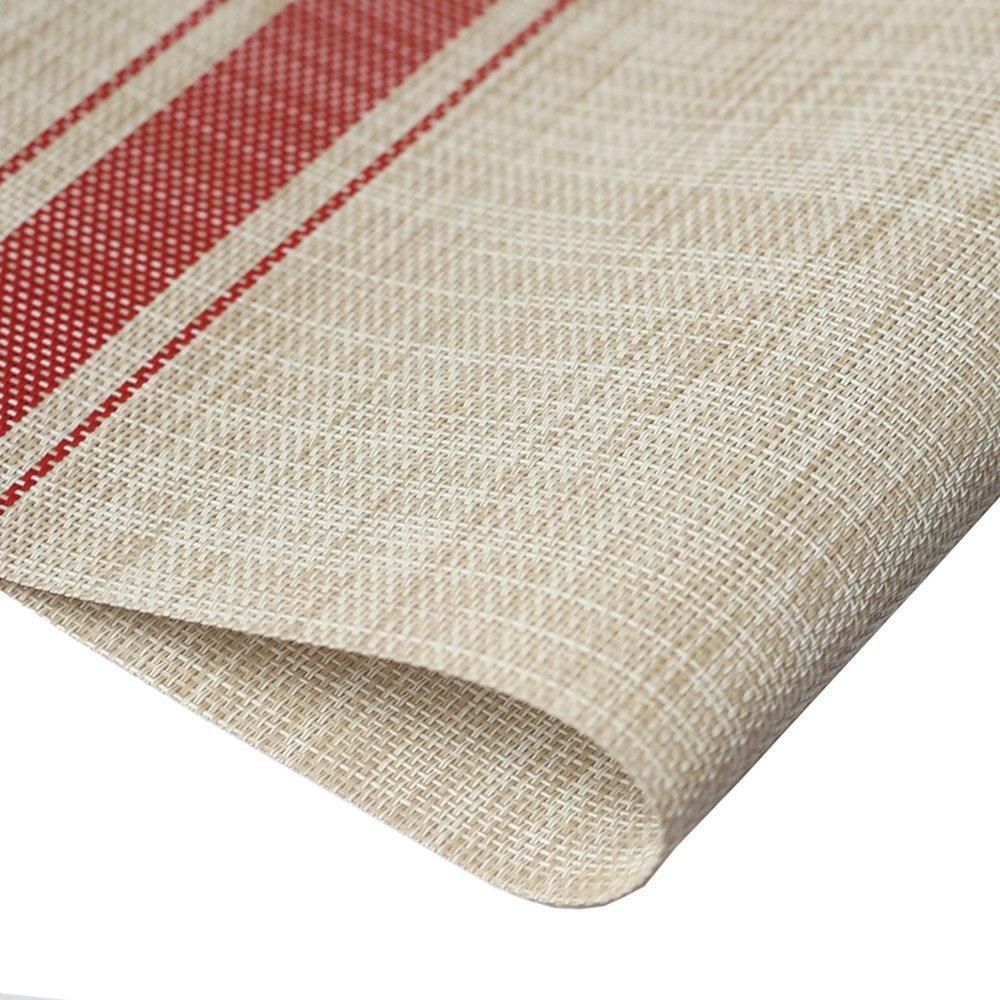 Pmats PVC Table Mats Woven Vinyl Pmats Set of