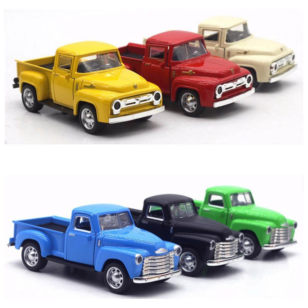 2x 1/32 Alloy Car Model High Simulation Trucks Diecast