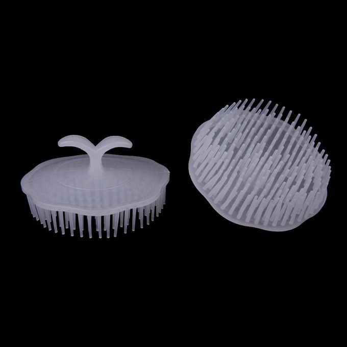 2Pcs White Hair Shampoo Scalp Body Massage Massager Brush
