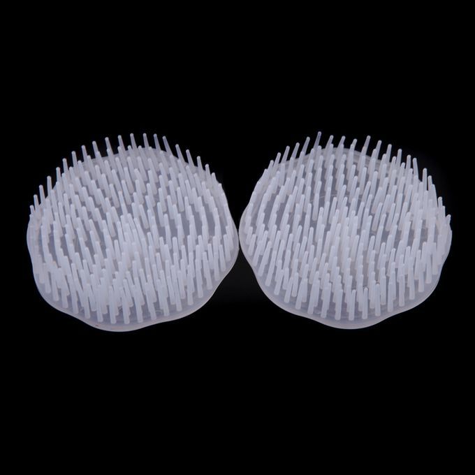2Pcs White Hair Shampoo Scalp Body Massage Massager Brush