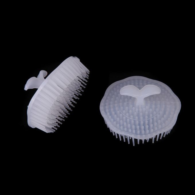 2Pcs White Hair Shampoo Scalp Body Massage Massager Brush