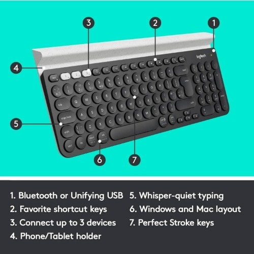 K780 Multi-device Wireless Keyboard For Computer - Phone & Tablet