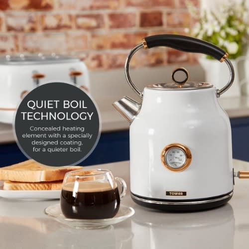 Bottega T10020w Rapid Boil Traditional Kettle With Temperature Dial
