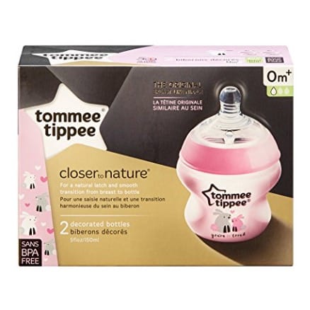 Closer to Nature Decorated Bottle 5 Ounce Pack of 2 - Pink