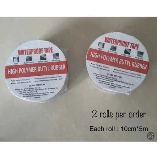 2Pcs Aluminum Foil Self Adhesive Waterproof Duct Tape - 10cm x 5m