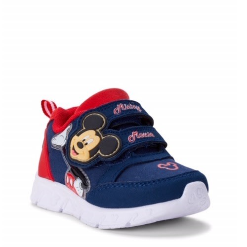 Mickey Mouse Boys Strap Lightweight  Athletic Sneaker Shoe