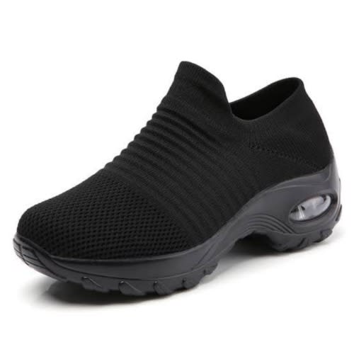 Women's Non Slip Breathable Socks Sneakers - Black
