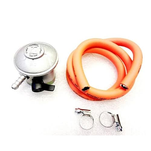 Standard Gas Regulator, 3 Yards Hose, With Clips