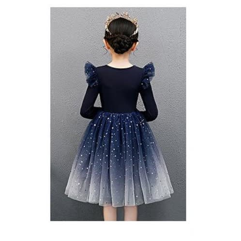 Big Girl Star Design Dress - Blue