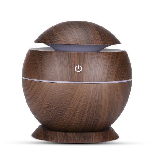 Ultrasonic Cool Mist Humidifier, Air Purifier - Dark Wood - 130ml