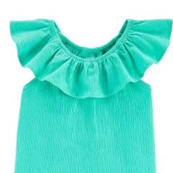 2-piece Ruffle Top And Pineapple Short Set - Size 6-6x
