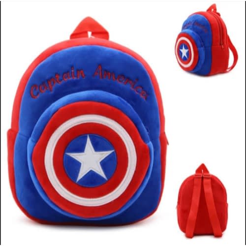 Kids Captain America Cartoon Character Bag For 1-3 Years