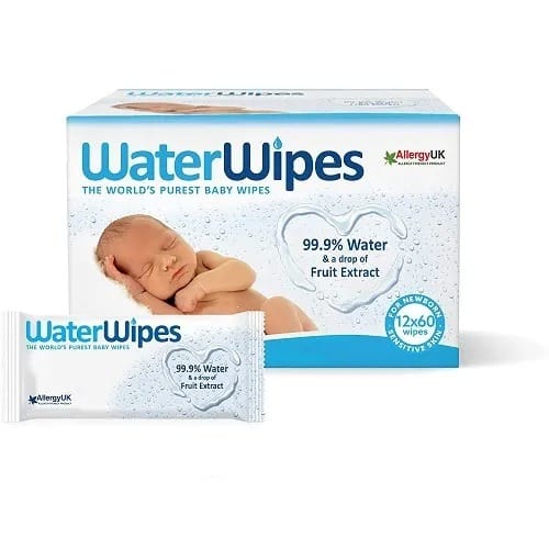 Waterwipes Baby Wipes - 99.9% Water, Unscented-  Sensitive -Newborn Skin- 720 Wet Wipes - 12