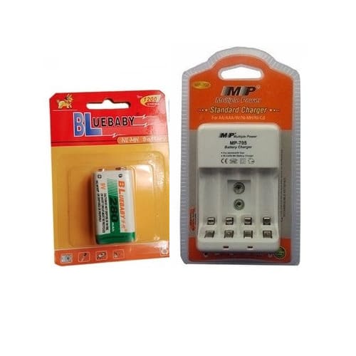9V Rechargeable Battery & Charger