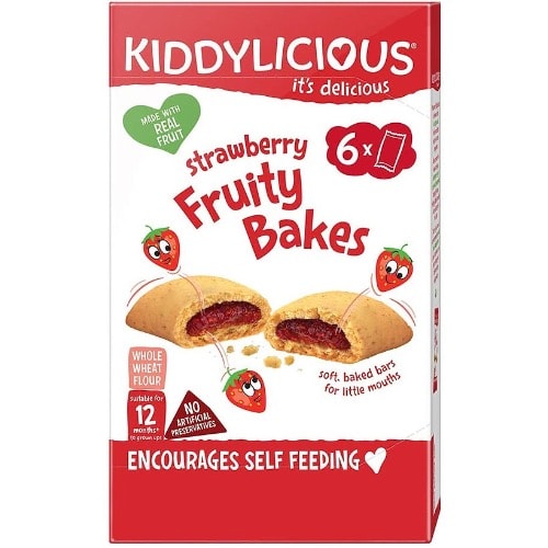 Kiddylicious Strawberry Fruity Bakes - 6 X 22g