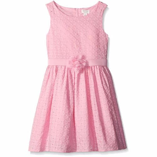 Girls' Eyelet Flare Dress