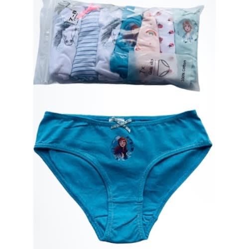 7 Pack Colored Girls Briefs- F4