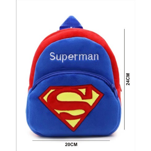 Toddler Superman Cartoon Plush Kids Bag 1-3 Years