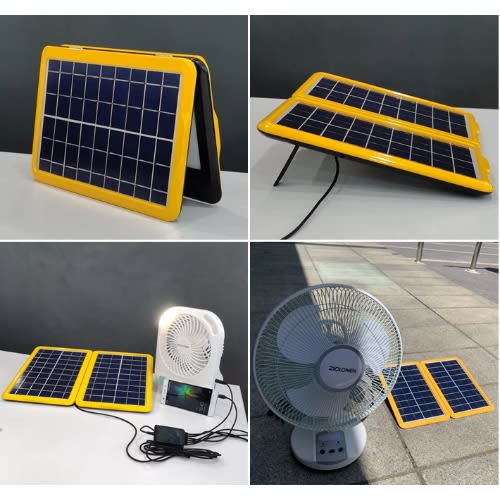 18v 12w Foldable Solar Panel With 6 In 1 Multi Charge Usb Cable