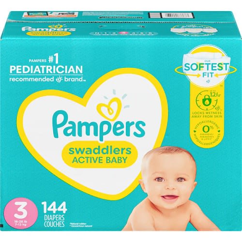 Swaddlers Diapers Size 3 - 7-13kg - 144 count