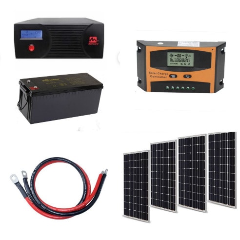 1.2kva 12v Modified Inverter - Battery+4solar Panels