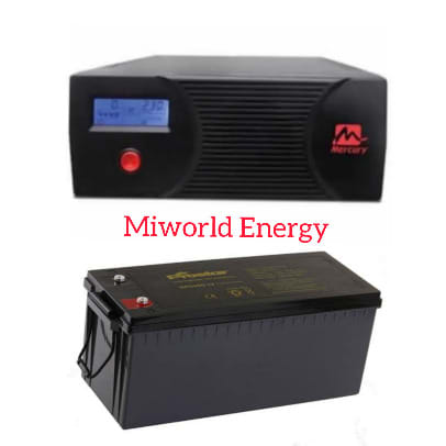1.2kva 12v Modified Inverter - Battery+4solar Panels
