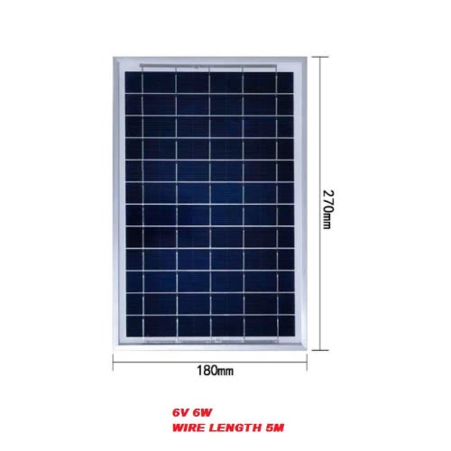 Multi-application 6v 6w Solar Panel