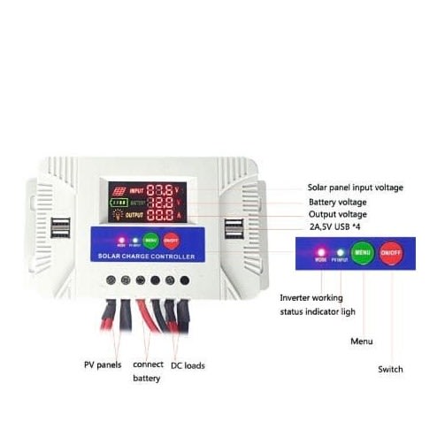 Yongfa Solar Charge Controller Pwm 12v 24v  Dc Auto 20a