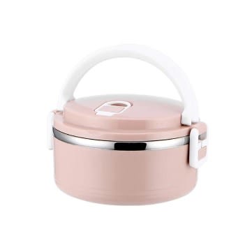1 Layer Stainless Thermal Lunch Box- Pink
