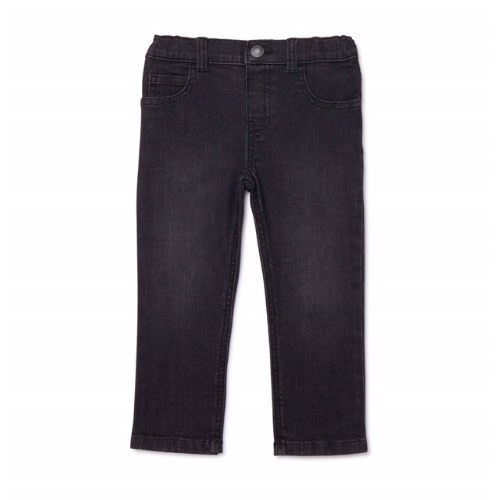 Toddler Boys Slim Denim Trouser – Black