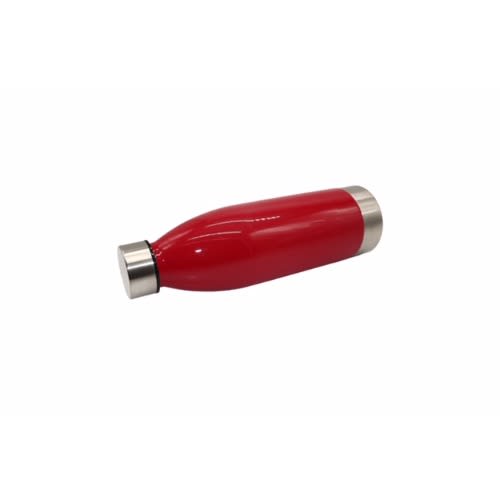 Mainstays 650ml Plastic Water Bottle With Stainless Steel Lid & Base – Engine Red