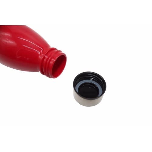 Mainstays 650ml Plastic Water Bottle With Stainless Steel Lid & Base – Engine Red