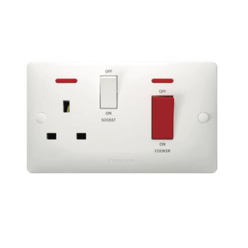 Cooker Control Unit 45a Dp Switch + 13a Socket Dp Switch With Indicator-waba6120