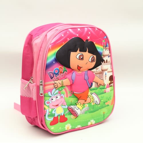Dora 3D Embossed Cartoon Character School For Kids - (26cm*13cm*32cm)