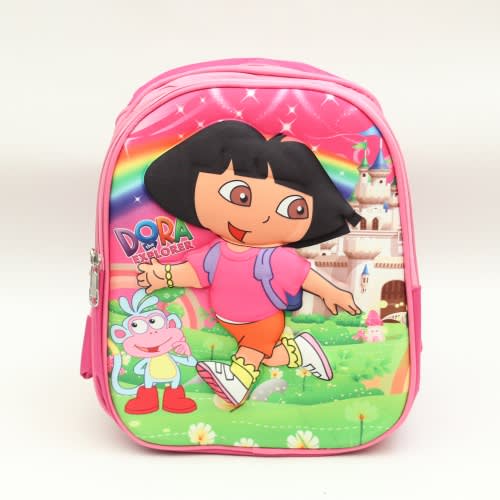 Dora 3D Embossed Cartoon Character School For Kids - (26cm*13cm*32cm)