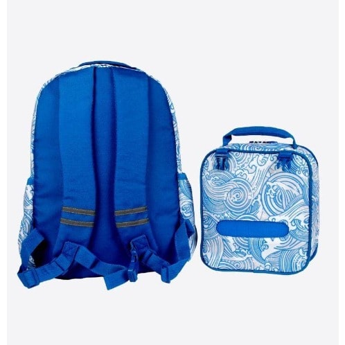 Jworld 16" Blue Wave 2 Piece Set Backpack And Lunchbag