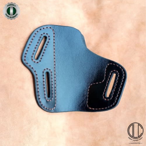 Handcrafted Pistol Holster - Right-Handed, Open Style - Black