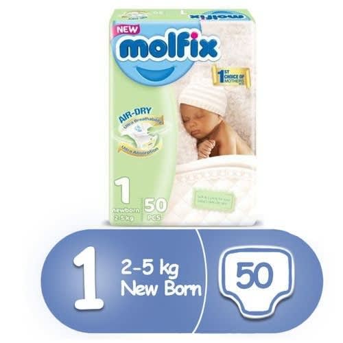 Air-Dry Newborn Diaper - Size 1 - Eco Pack - 2 - 5kg  X 2 - 100 Diapers