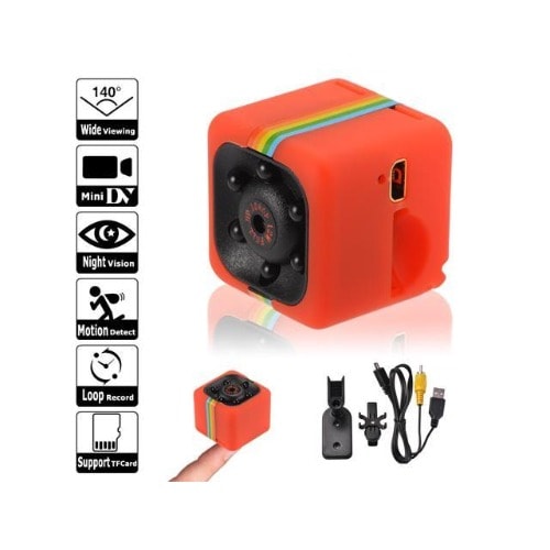 Mini Camera 1080p Hidden Camera With Ir Night Vision And Motion Detection - Red