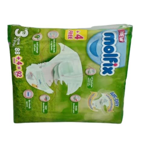Air - Dry Ultra Breathability & Absorption 3 Midi - 4 - 9kg- 88 + 4 = 92