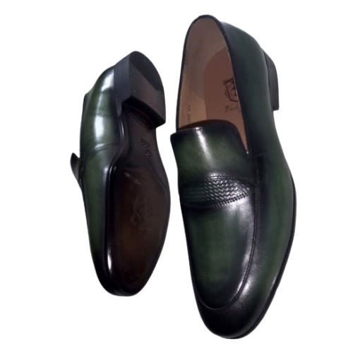 Anax - Leather Shoe - Green