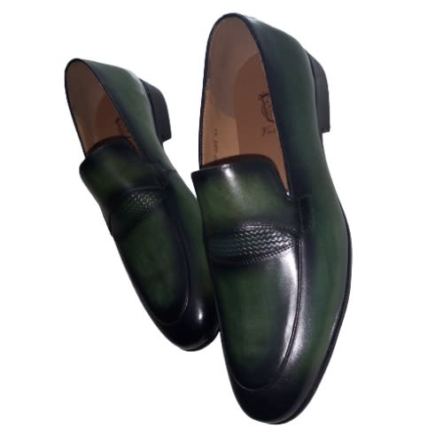 Anax - Leather Shoe - Green