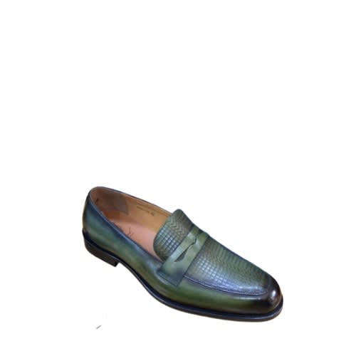 Anax - Leather Shoe - Green
